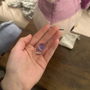 Iridescent Purple Glass Plugs 12mm